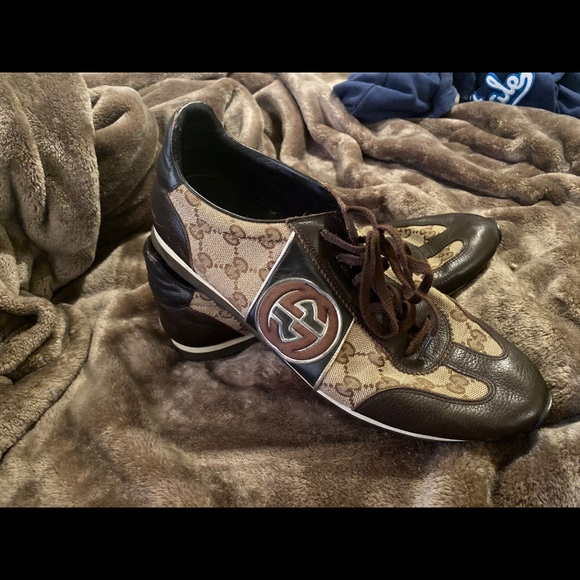 Gucci: Men's GG Logo Sneakers Size 10G # 202744 - Picture 1 of 7